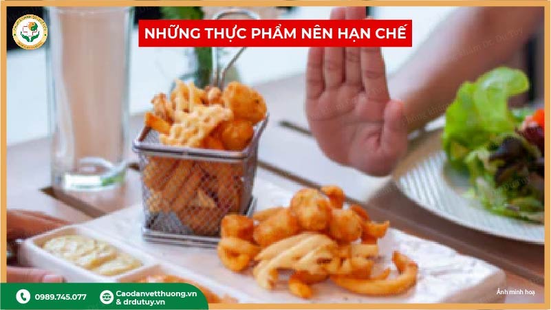 thực phẩm nên hạn chế khi bị loét