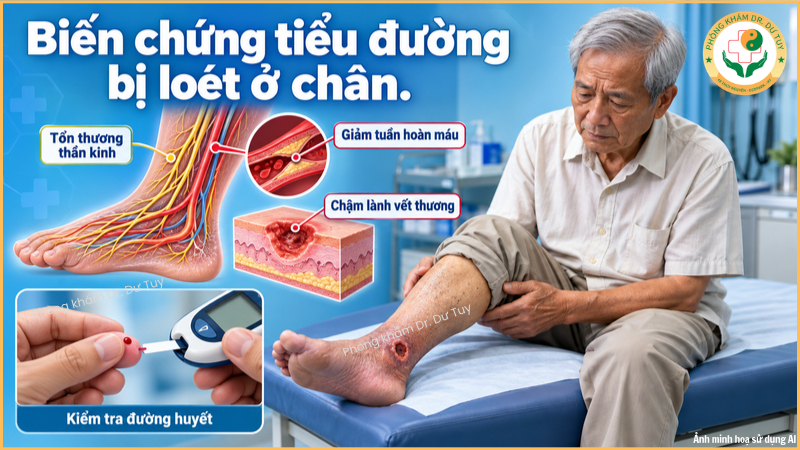 tiểu đường bị loét chân