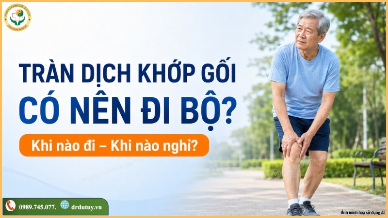 Tràn dịch khớp gối có nên đi bộ không?