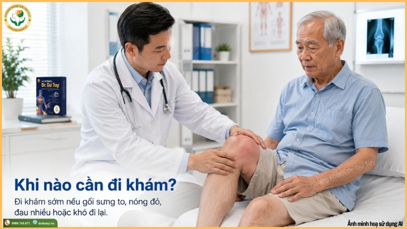 tràn dịch khớp gối khi nào cần đi khám