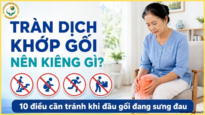 Người bị tràn dịch khớp gối nên kiêng gì?