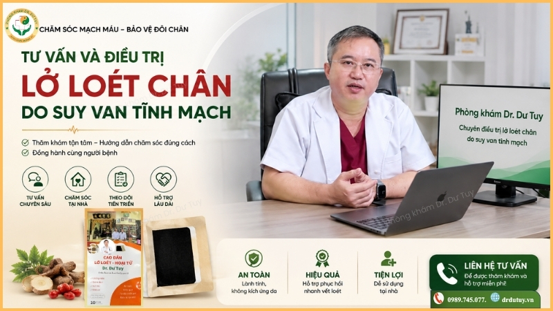tư vấn điều trị lở loét chân do suy van tĩnh mạch