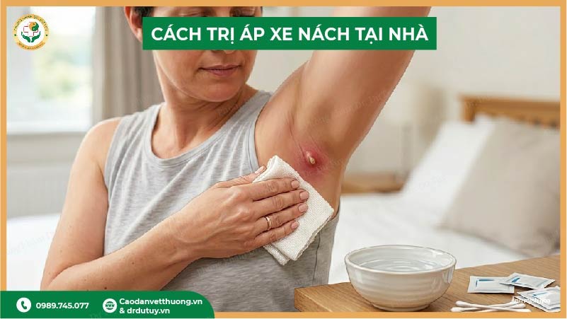 vệ sinh vùng nách áp xe