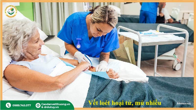 vết loét nhiễm trùng hoại tử nặng