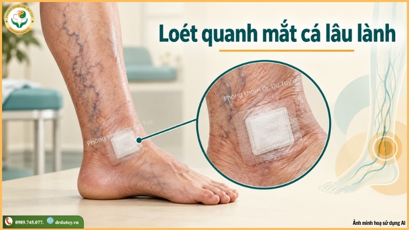 vết loét quanh mắt cá lâu lành