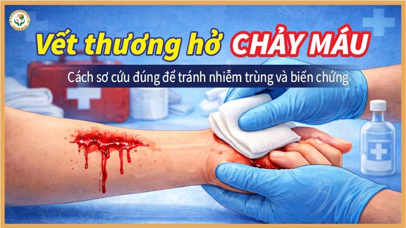 vết thương hở chảy máu sơ cứu đúng cách