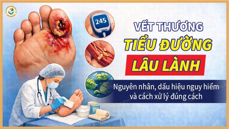 Vết thương tiểu đường lâu lành: Nguyên nhân, dấu hiệu nguy hiểm và cách xử lý đúng cách