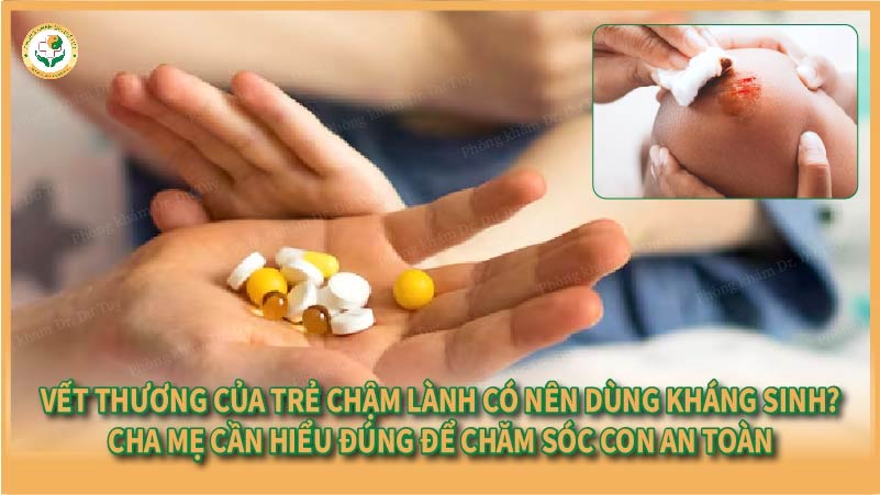 Vết thương của trẻ chậm lành có nên dùng kháng sinh? Cha mẹ cần hiểu đúng để chăm sóc con an toàn