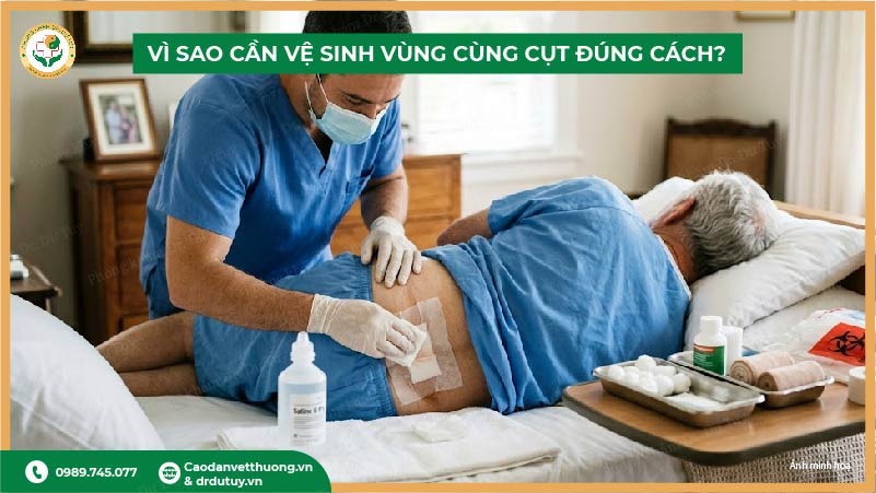 vì sao cần vệ sinh vùng cùng cụt đúng cách