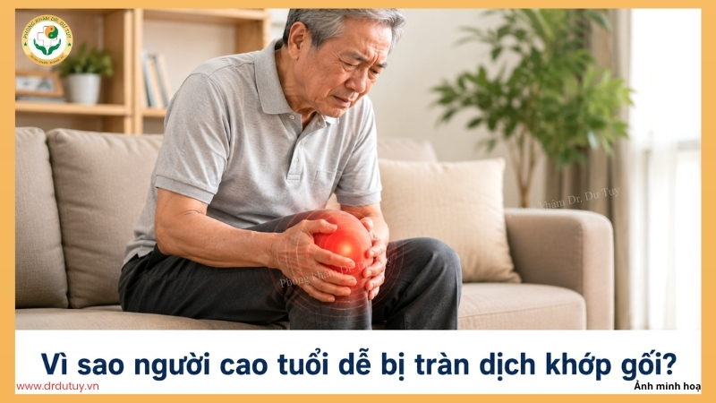 vì sao người cao tuổi dễ bị tràn dịch khớp gối