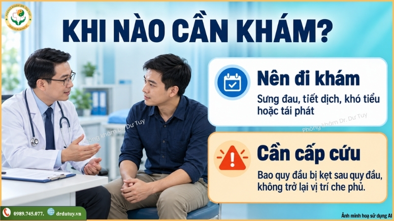 viêm bao quy đầu khi nào cần khám